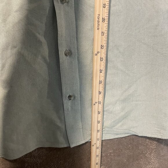 Eddie Bauer Shirt Mens XXL 2X Buttondown Relaxed Fit Sage Light Green Long Slv - Picture 4 of 5